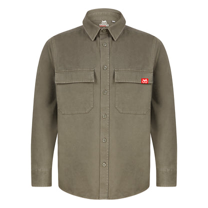 Vista frontal de CAMISA PREMIUM CHAMPS POWER SUPABAIKU OLIVE GREEN