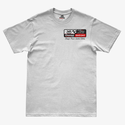 Vista frontal de CAMISETA PREMIUM CHAMPS POWER RACE DAY LIMITED EDITION WHITE
