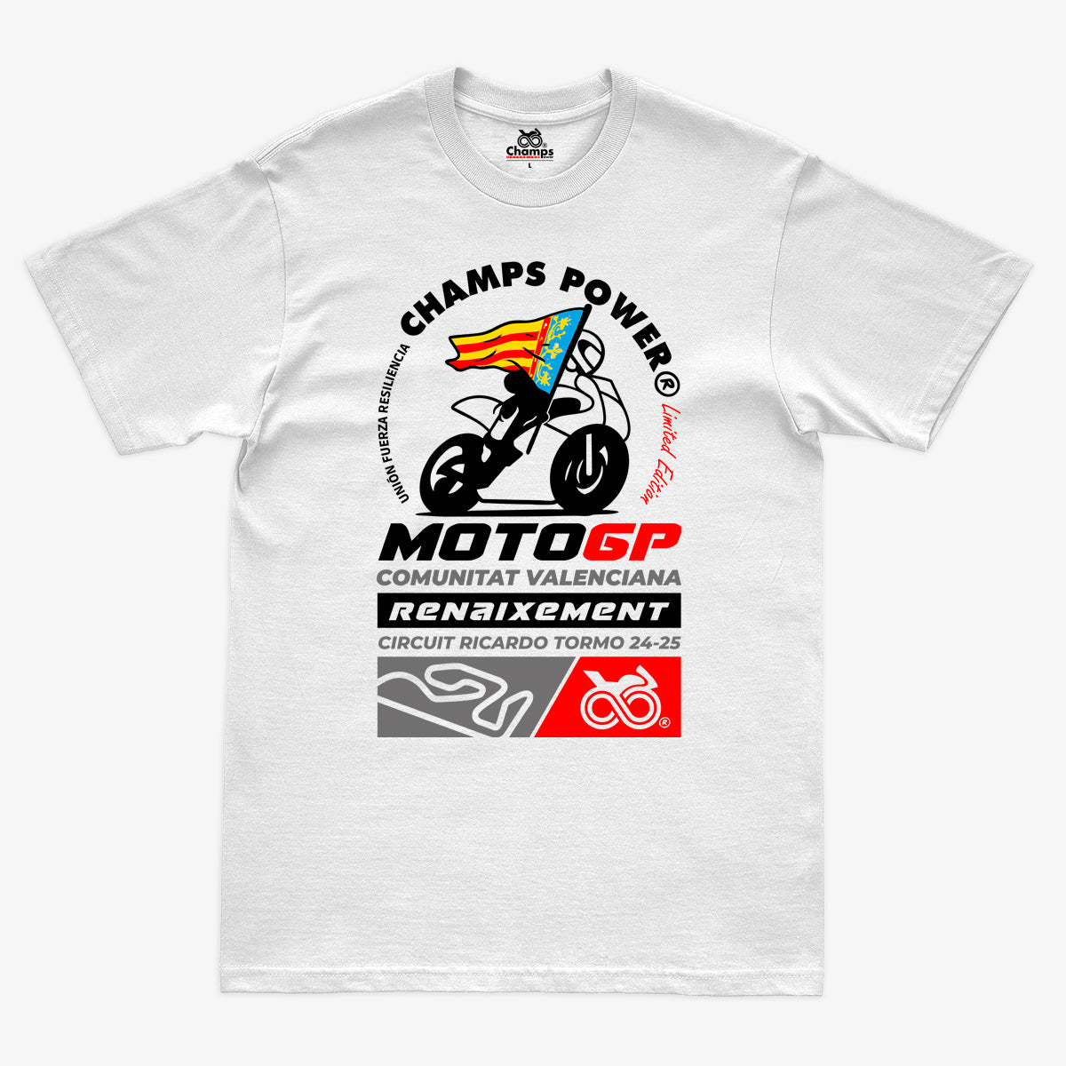 CAMISETA PREMIUM CHAMPS POWER RENAIXEMENT MOTOGP 24/25 VALENCIA LIMITED EDITION