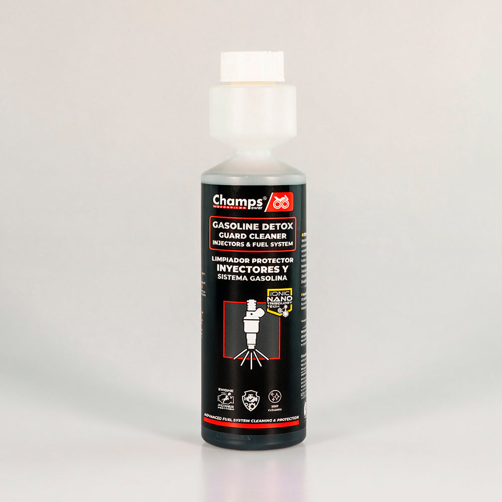 Envase de GASOLINE DETOX · Inyectores y sistema de combustible